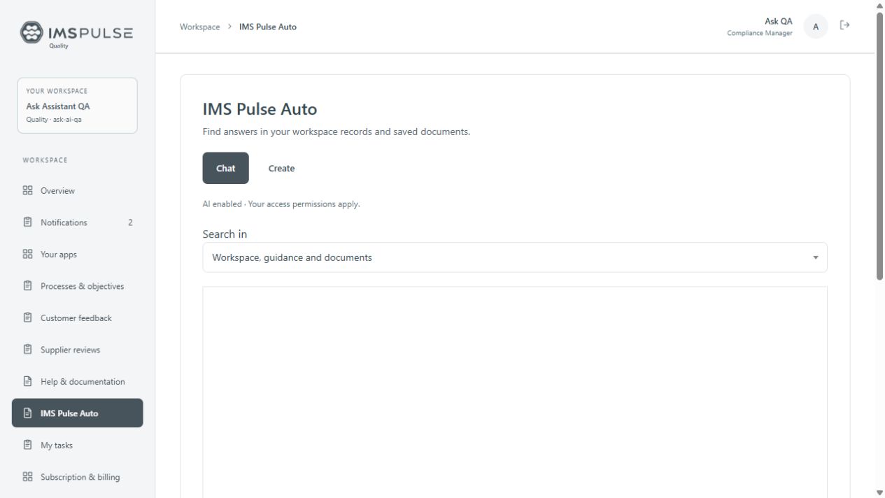 IMS Pulse sample Put your business knowledge to work.